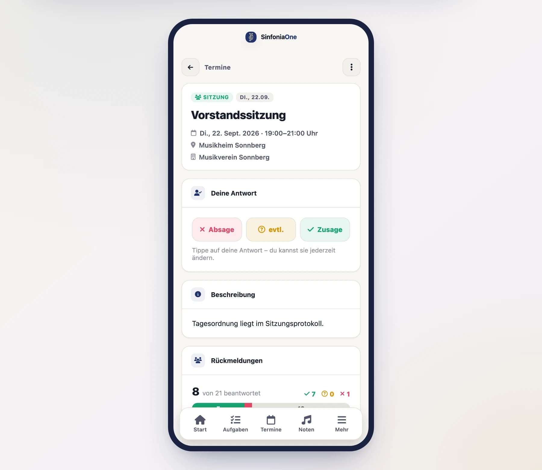 Rückmeldungen auswerten am Handy