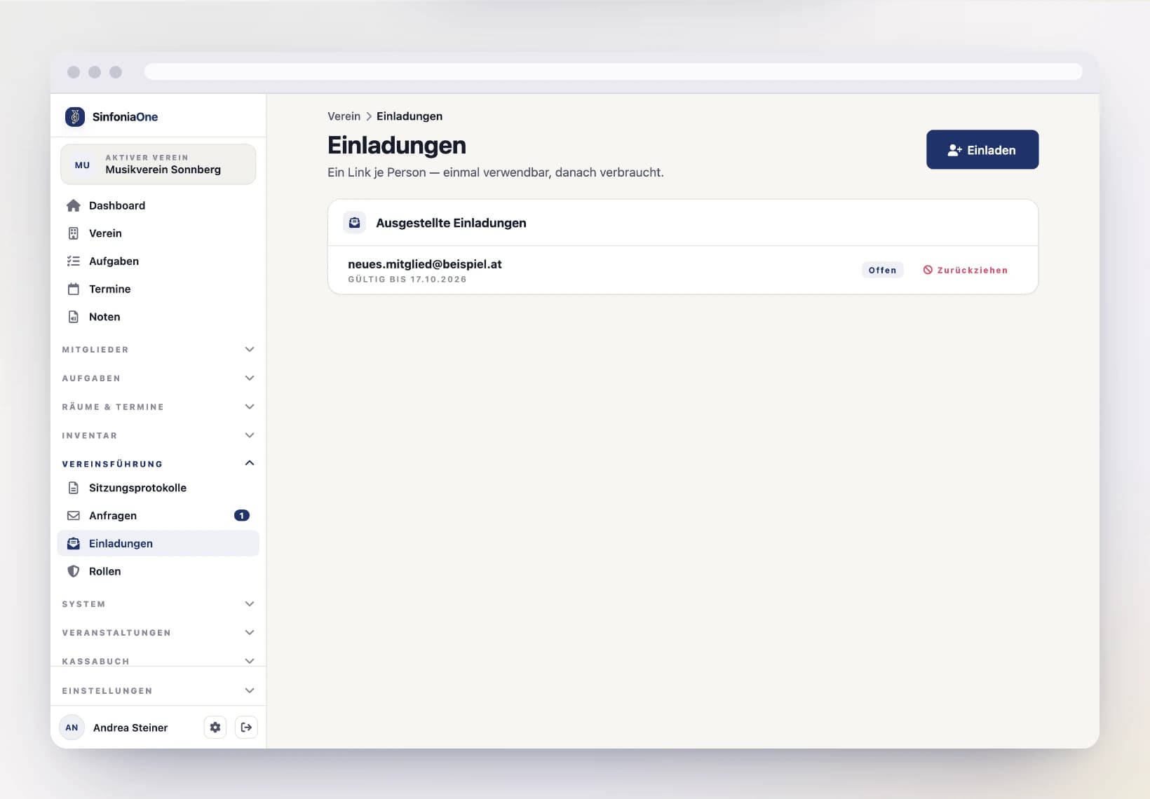 Einladungen am Computer