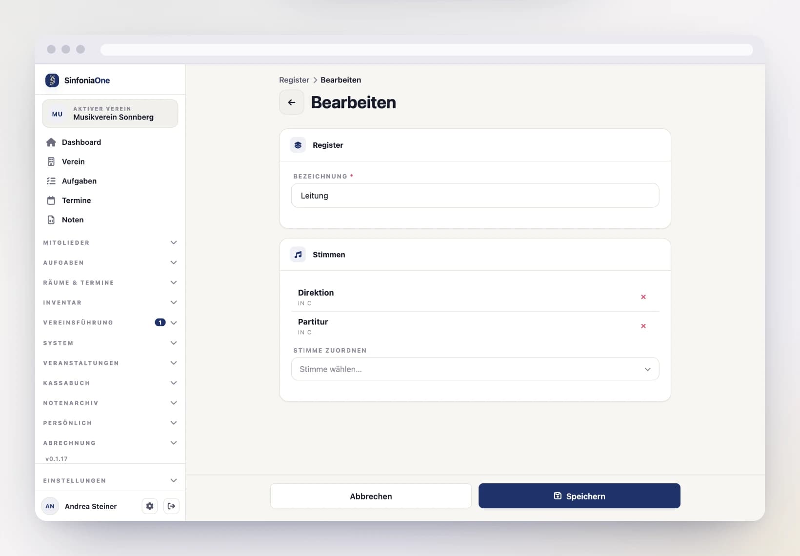 Register-Formular (RegisterFormScreen) mit Namensfeld am Computer